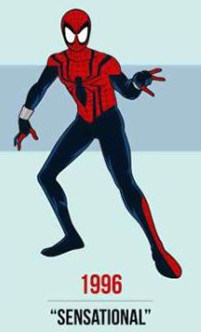9. costume spider-man -Sensational - 1996