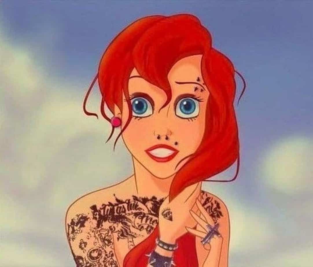 Principessa Ariel - La sirenetta con tatuaggi - modificata
