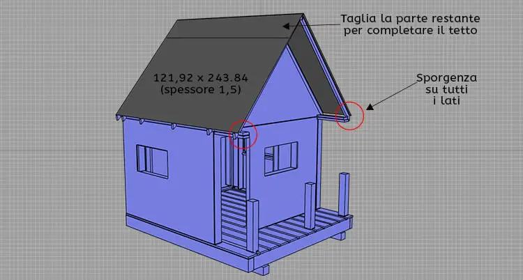 Come costruire una casetta in legno per bambini 12. Installare il tetto