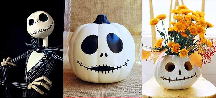 Zucca con volto di Jack Skellington - Nightmare Before Christmas