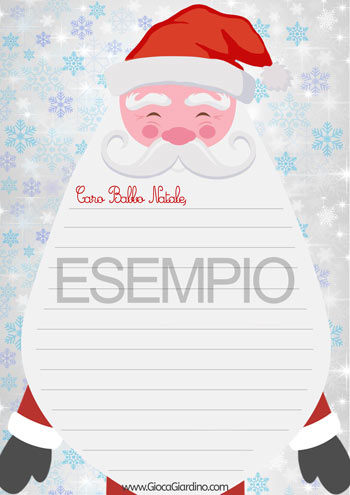 Letterina a Babbo Natale da Stampare - modello SuperBabbo - Formato A4 e A5