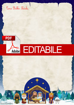 Letterina per Babbo Natale in PDF editabile - modello Natività