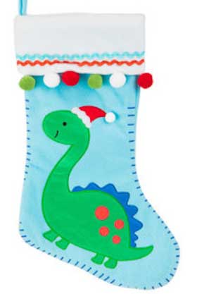 calze della befana fai da te in feltro a tema dinosauri per bambini