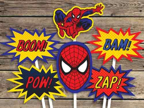 idee buffet e dolci a tema spider-man - sagome per dolcetti