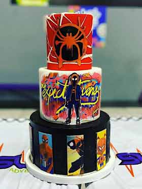 torta a tema Spider-Man Miles Morales