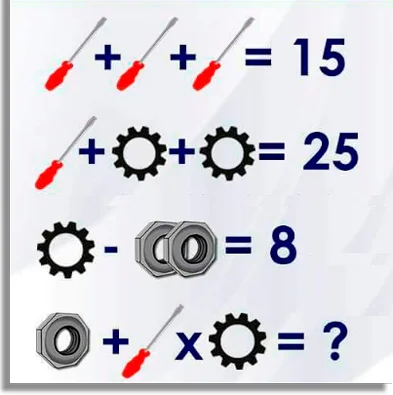 gioco da fare su WhatsApp con gli amici  - immagine di un rompicapo matematico