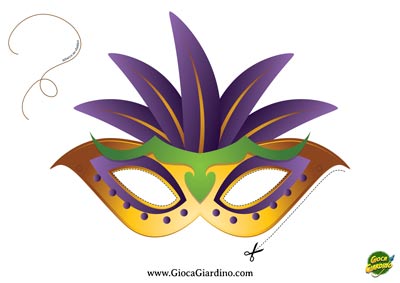 maschera Carnevale Rio de Janeiro da stampare, ritagliare ed indossare