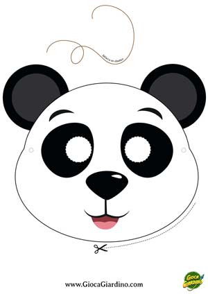 maschera panda da stampare ritagliare ed indossare