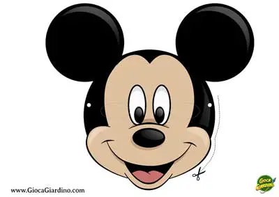 Maschera di Topolino da stampare ritagliare ed indossare