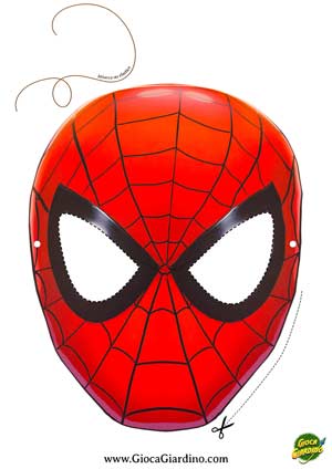 maschera spiderman da stampare ritagliare ed indossare