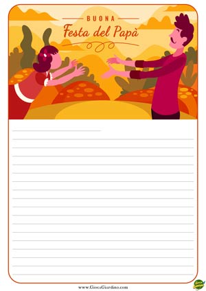 letterina festa del papà da stampare gratis - Buona festa del papà dalla figlia