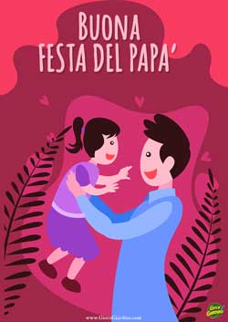 Buona festa del papà - Biglietto per la festa del papà da stampare gratis - dalla figlia