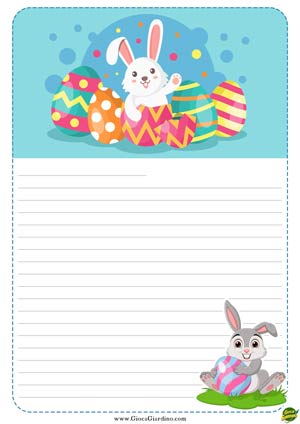 Coniglio con uova - lettera al coniglio pasquale da stampare