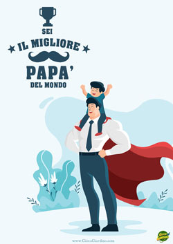 Se il migliore papà del mondo - Biglietto per la festa del papà da stampare gratis