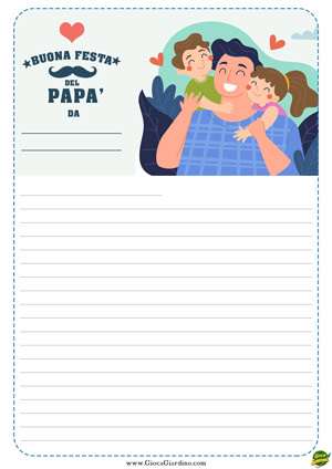 Buona festa del papà dai fratellini - lettera da stampare