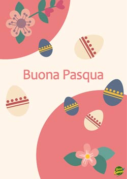 Pasqua elegante - biglietto di pasqua da stampare gratis per adulti