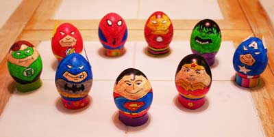 uova dei supereroi - lavoretto di pasqua per bambini della scuola primaria