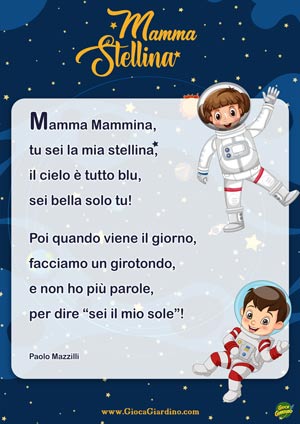 Mamma Stellina -filastrocca breve per bambini per la festa della mamma (scritta da Paolo Mazzilli)