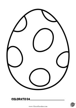 uovo di pasqua da stampare e colorare con fantasia ellittica per bambini della scuola dell'infanzia