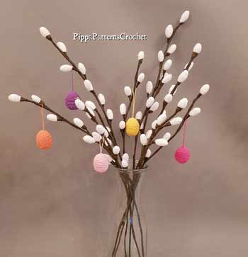 albero di Pasqua fai da te con carta e uncinetto