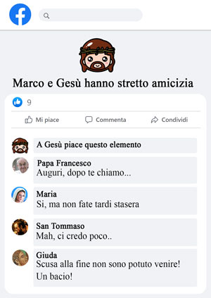 biglietto auguri cresima spiritoso da stampare - schermata facebook