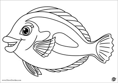 Pesce Chirurgo- pesce esotico da colorare per bambini