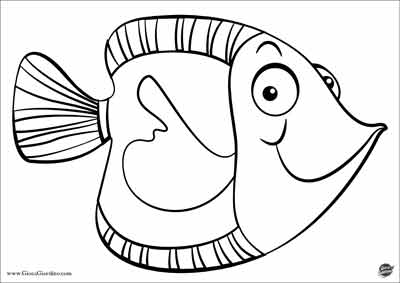 pesce farfalla - pesce esotico da colorare per bambini