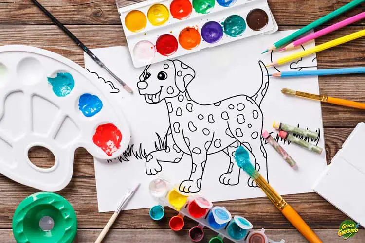 cani da colorare per bambini copertina