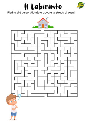gioco labirinto da stampare per bambini