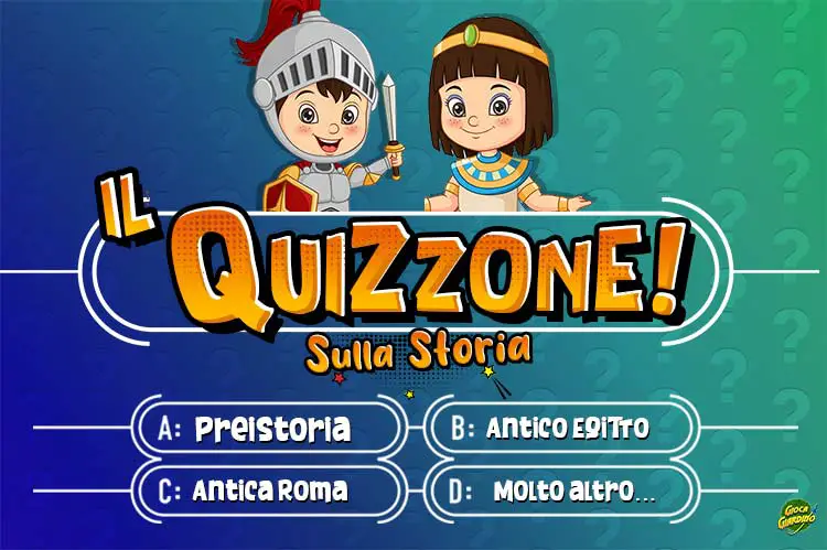 quiz e domande per bambini delle elementari sulla storia copertina