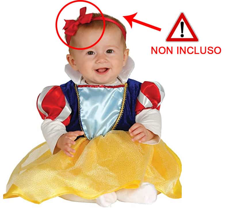 fiocchetto non incluso nel costume di biancaneve per neonati