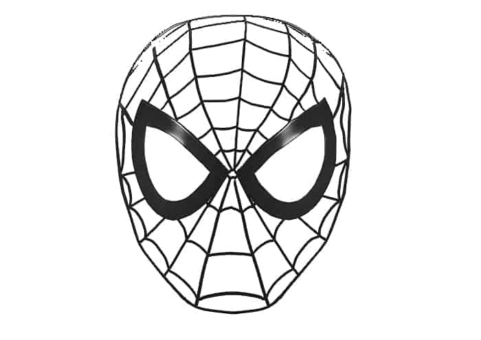 maschera di spiderman da colorare_bassa risoluzione