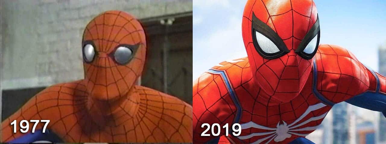 differenza costume di spiderman 1977 e 2019