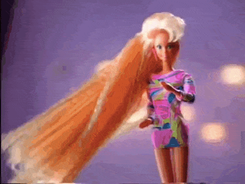 gif animata della Barbie Totally Hair