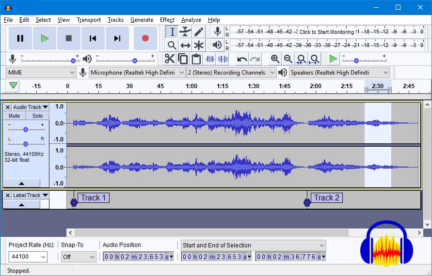 Audacity - programma editing audio