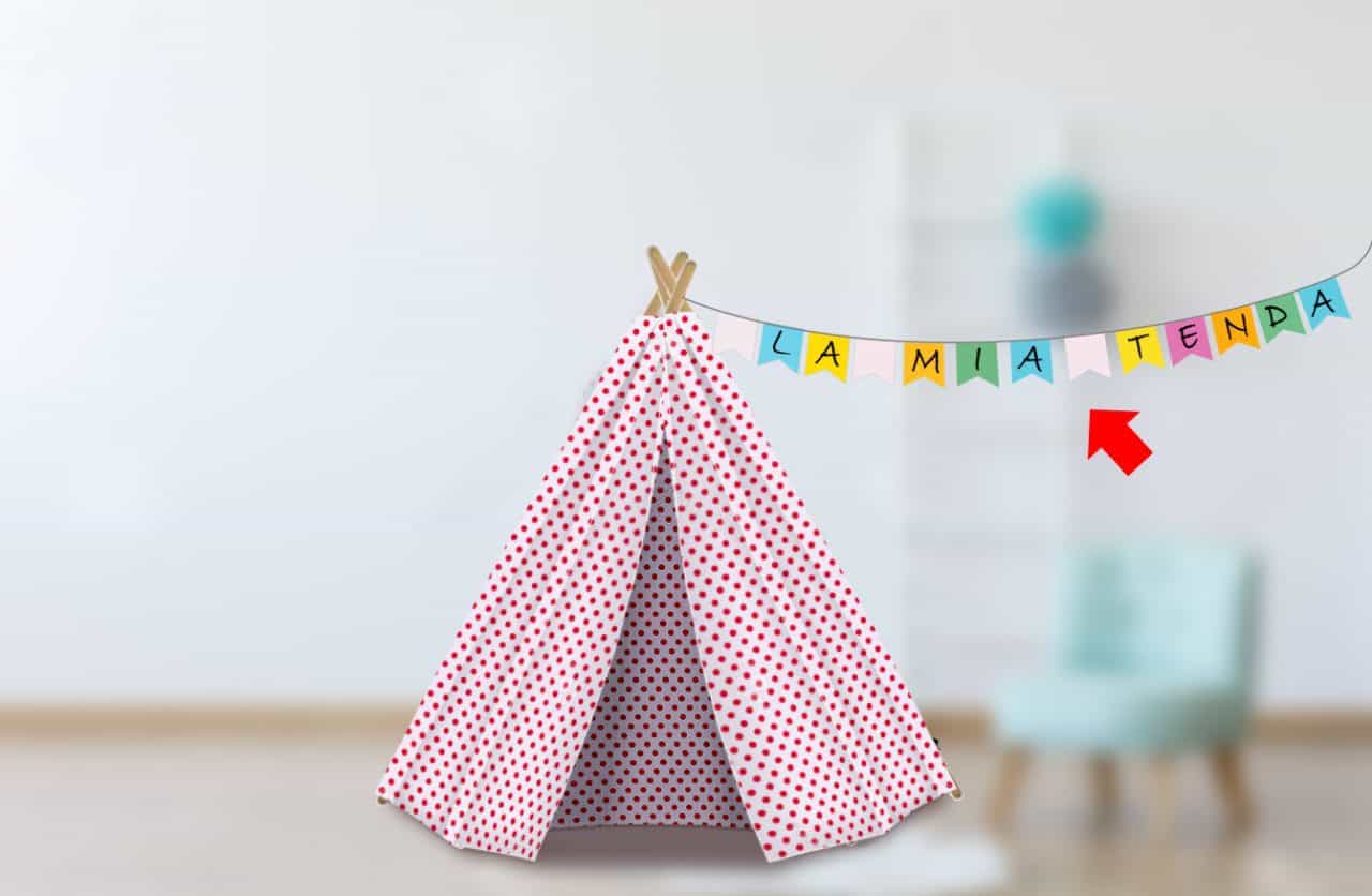 6. costruire una tenda per bambini - Aggiungete luci e bandierine alla tenda