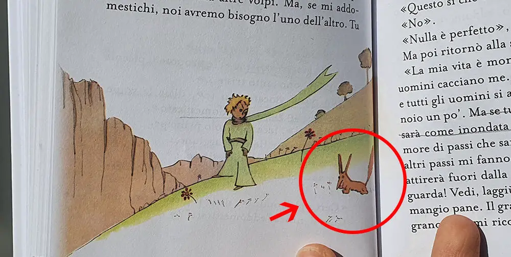 il piccolo principe e la volpe disegnata da Antoine