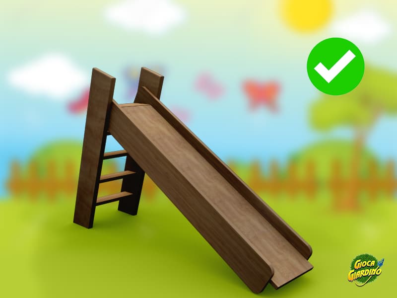 Come costruire uno scivolo per bambini in legno fai da te - risultato finale