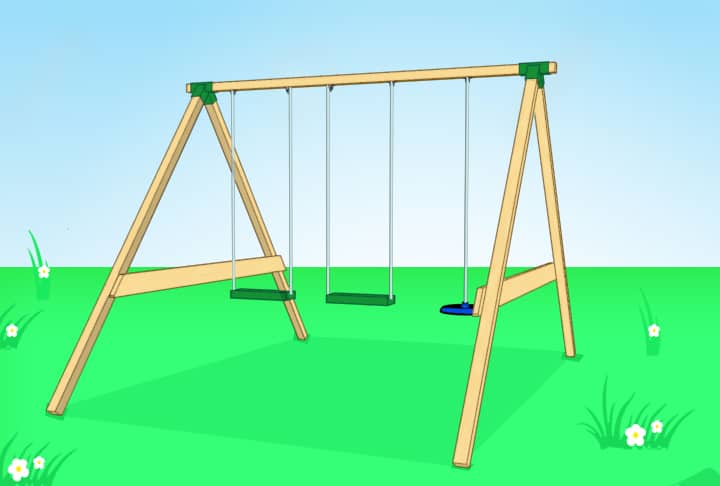 Come costruire un'altalena per bambini in legno. Passo 8. Attaccare le altalene