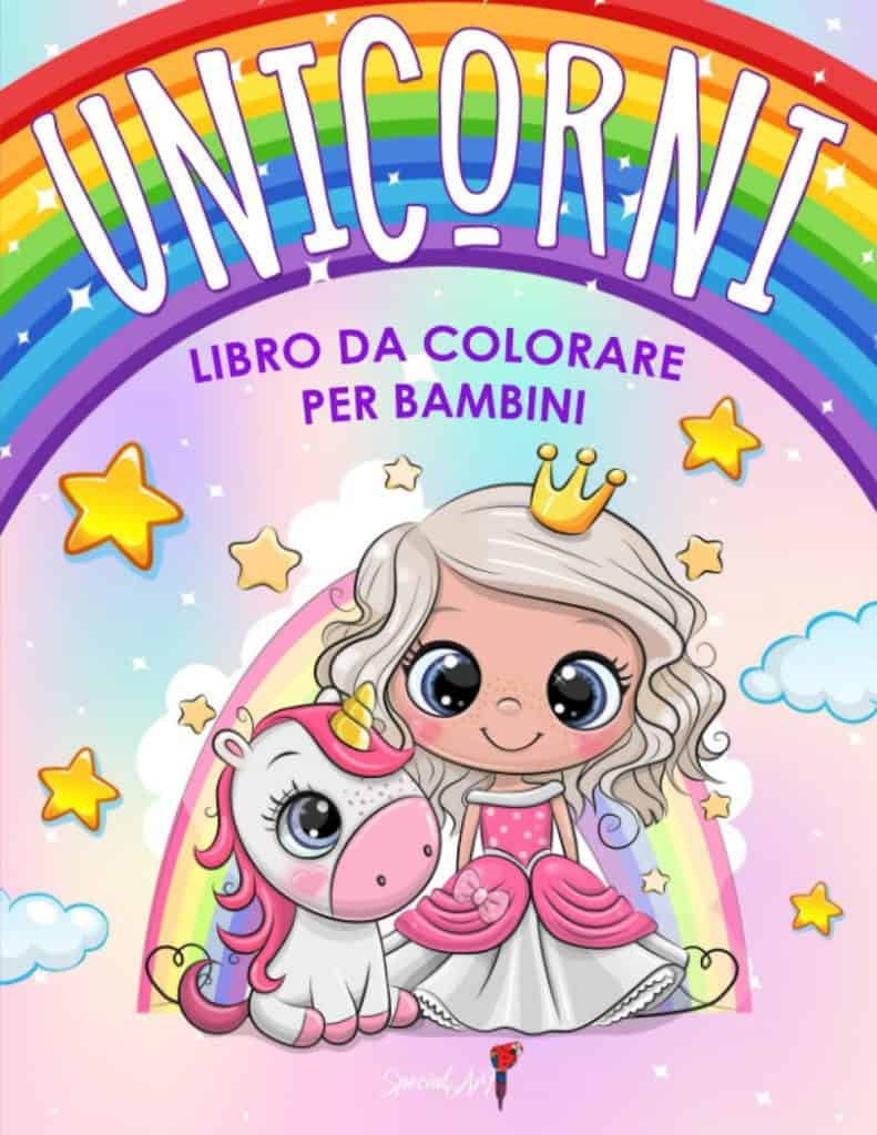 Unicorni - Libro da colorare per bambini di 3 anni