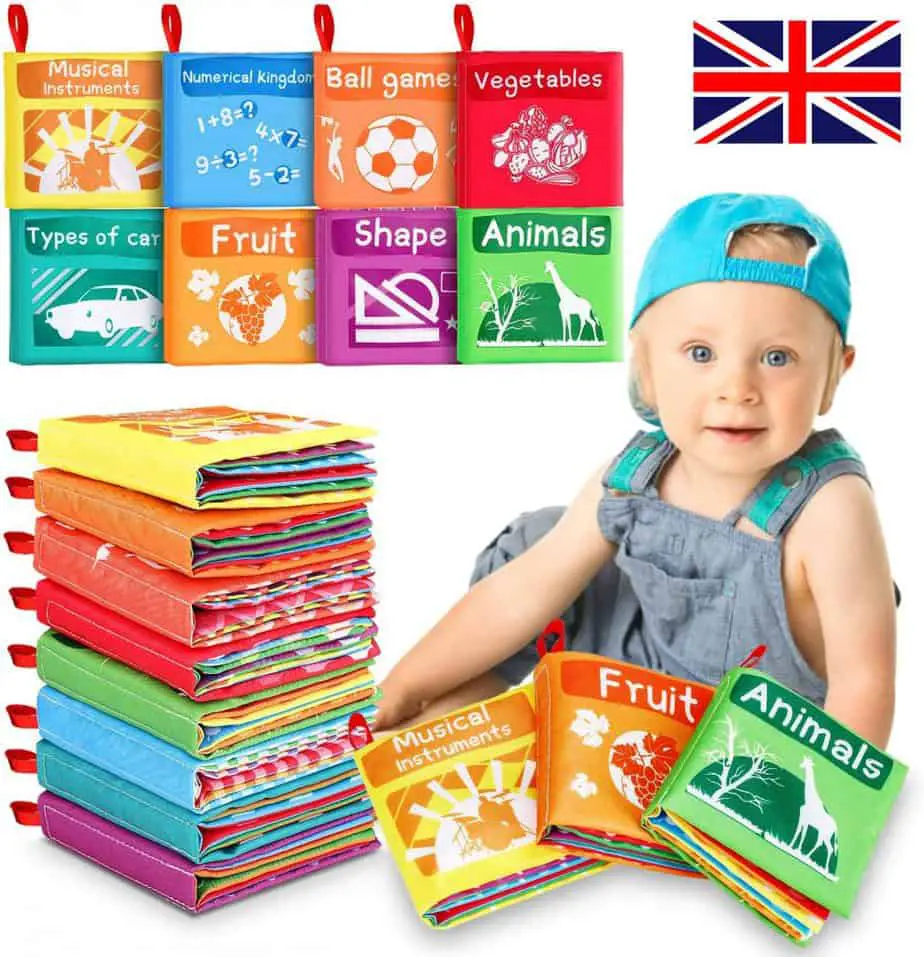 Libri in stoffa educativi in inglese per bambini di 1 anno