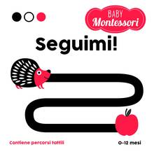 Baby Montessori - Libro per neonati - metodo Montessori - bianco nero e rosso