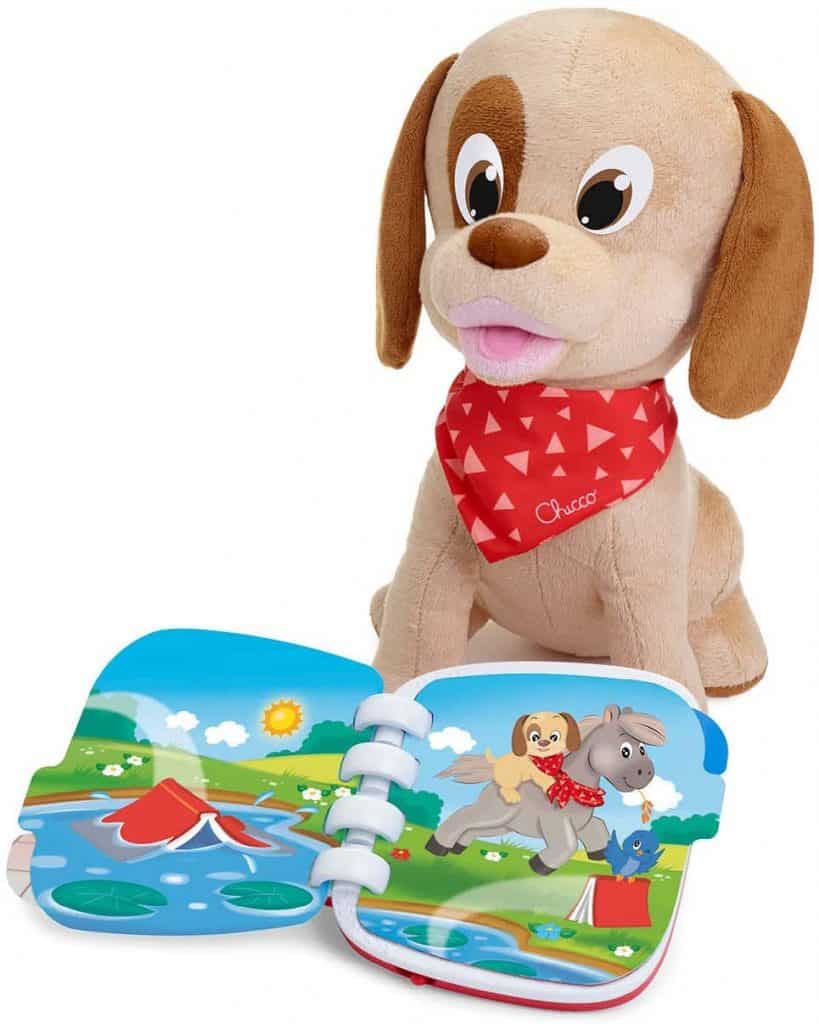 Chicco - Libro interattivo per bambini di 1 anno + cucciolo cane che parla