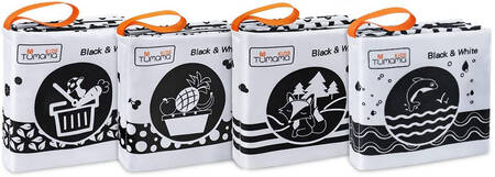 Tumama - Set di 4 libri in bianco e nero per neonati
