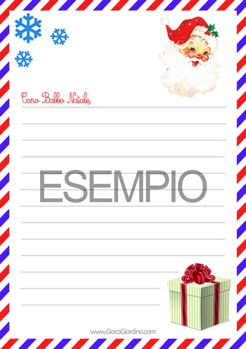 Letterina a Babbo Natale da Stampare - modello Santa MailBox - Formato A4 e A5