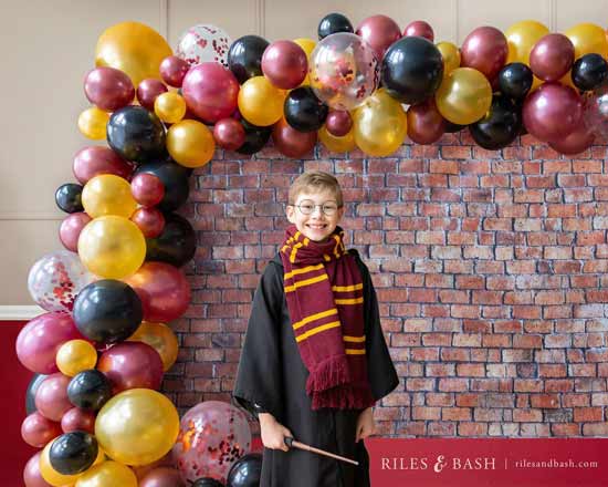 decorazioni di palloncini a tema Harry Potter - Arco di palloncini