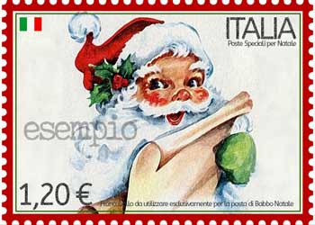 francobollo per letterina di Babbo Natale - da stampare