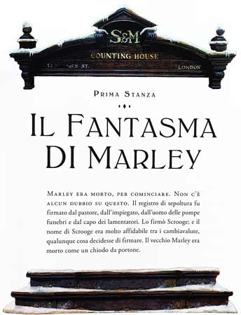 Primo capitolo - Il Fantasma di Marley - illustrazione di Iacopo Bruno - Canto di Natale - Charles Dickens - Rizzoli