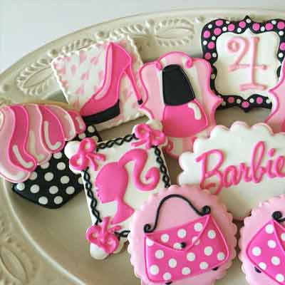 Buffet dolci per festa a tema Barbie Fai da te - biscotti
