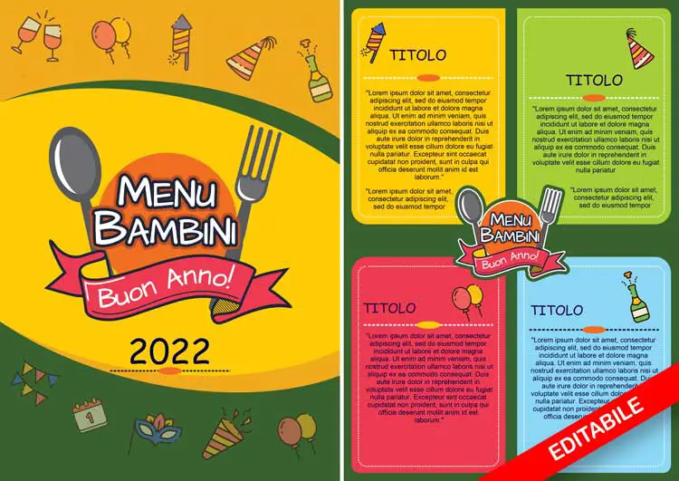 Bdaboom menu per capodanno per bambini da compilare e stampare gratis